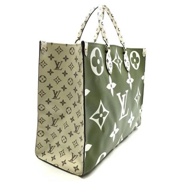 Louis Vuitton Tote Bag On The Go Monogram Khaki GM Shoulder Bag - Picture 3 of 6